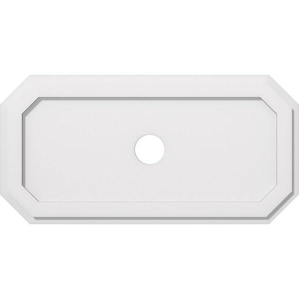 Ekena Millwork Emerald Architectural Grade PVC Ceiling Medallion, 30"W x 15"H x 3"ID x 10 1/2"C x 1"P, One-Piece CMP30X15ED-03000 - main